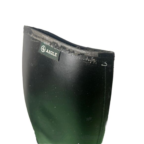 Boot Horse Riding AIGLE Start XL, With Some Damage. Size 7.5 New IN Box #2599 - Picture 6 of 9